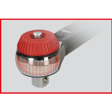 KS TOOLS 1/2"" ERGOTORQUE®Präzisions-Drehmomentschlüssel mit Ratsche und Schwenkrad, 60-320 Nm | 516.1472