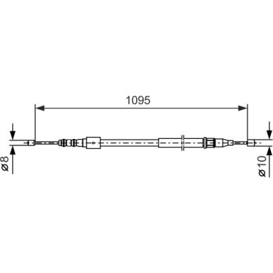 1 987 477 660 Seilzug, Feststellbremse 1 987 477 660 Seilzug, Feststellbremse