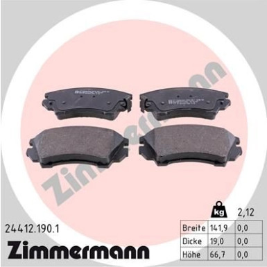 ZIMMERMANN Bremsbeläge ZIMMERMANN Bremsbeläge