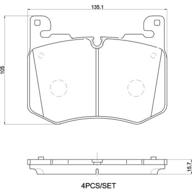BREMBO Bremsklötze VA JAGUAR F-Pace 15 PRIME LINE P 44 030