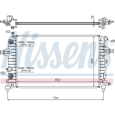 Wasserkühler PKW | OPEL ASTRA H 1,4/1,8i Automatik 04 | 63027A