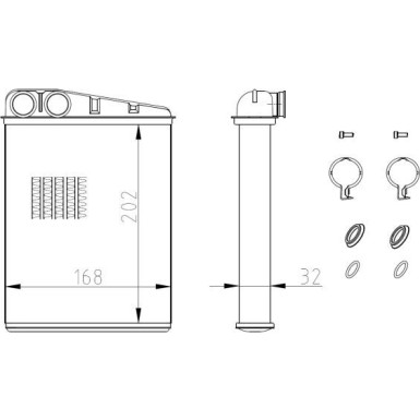 Wärmetauscher, Innenraumheizung EASY FIT 54410