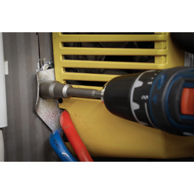 BGS Steckschlüssel-Einsatz-Satz Sechskant | extra lang | Antrieb Außensechskant 6,3 mm (1/4"""") | für Bohrmaschinen | SW 6 - 13 mm | 8-tlg | 2759