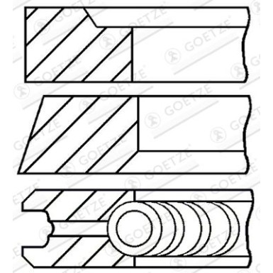 GOETZE ENGINE Kolbenring | 08-421000-00