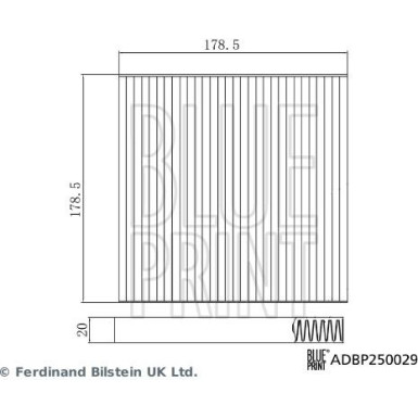 Filter, Innenraumluft | ADBP250029 Filter, Innenraumluft | ADBP250029