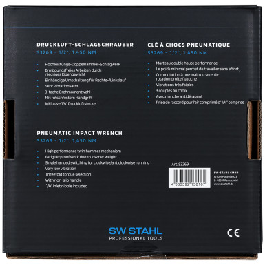 S3269 SW-Stahl Druckluft Schlagschrauber 1/2Z