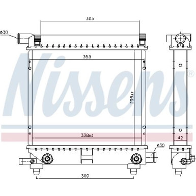 Wasserkühler PKW | MERCEDES W124,W201 | 62550