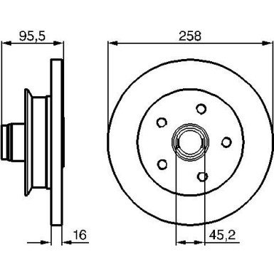 Bremsscheibe VA | VW T3 85 | 0 986 478 224