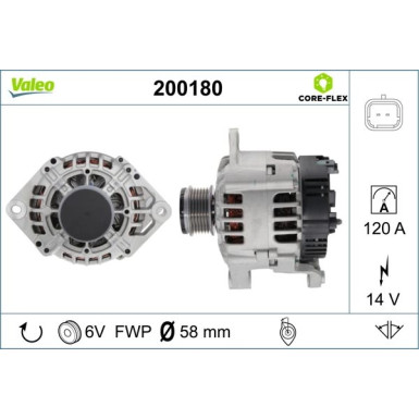 VALEO Generator 200180 VALEO CORE-FLEX