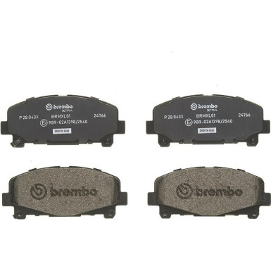BREMBO Bremsklötze Xtra VA | HONDA Accord 08 | P 28 043X BREMBO Bremsklötze Xtra VA | HONDA Accord 08 | P 28 043X
