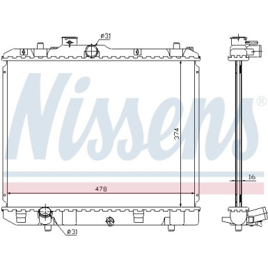 Wasserkühler PKW | OPEL AGILA B 1.0-1.2 08 | 630707