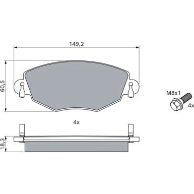 Bremsklötze | FORD,JAGUAR | 0 986 494 026