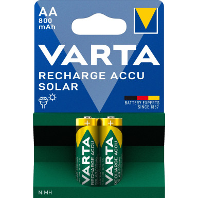 56736 101 402 Varta Recharge ACCU Solar AA 800mAh Blister 2