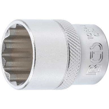 BGS Steckschlüssel-Einsatz Zwölfkant | Antrieb Innenvierkant 12,5 mm (1/2"""") | SW 22 mm | 10642