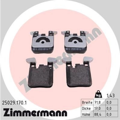 ZIMMERMANN Bremsbeläge