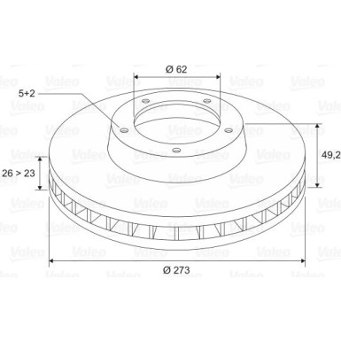 VALEO Bremsscheibe 197185
