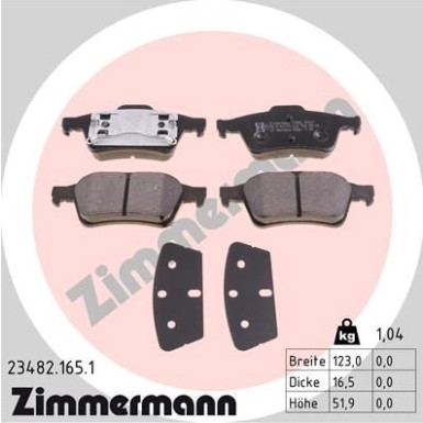 ZIMMERMANN Bremsbeläge ZIMMERMANN Bremsbeläge