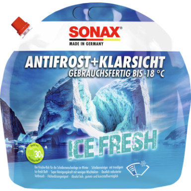 Sonax AntiFrost & KlarSicht Fertigmischung -18°C 3L Ice Fresh AntiFrost+KlarSicht bis -18 °C Ice-fresh 01334090