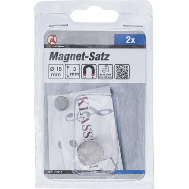 BGS Magnet-Satz | extra stark | Ø 18 mm | 2-tlg | 79911