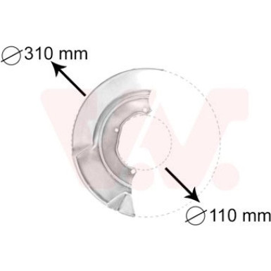 VAN WEZEL Spritzblech, Bremsscheibe | 5874372