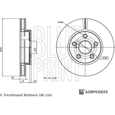 BLUE PRINT Bremsscheibe | ADBP430029