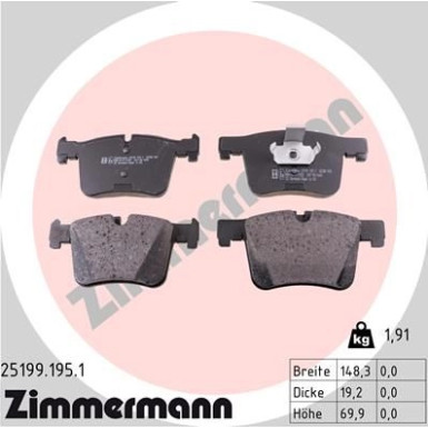 ZIMMERMANN Bremsbeläge ZIMMERMANN Bremsbeläge