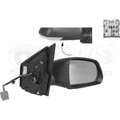 Aussenspiegel re. elek. Verst. bhz VW Polo V OE 6Q1857508AE9B9 HAGUS