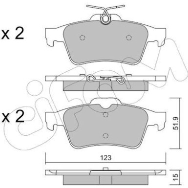 CIFAM Bremsbelagsatz, Scheibenbremse 822-337-3