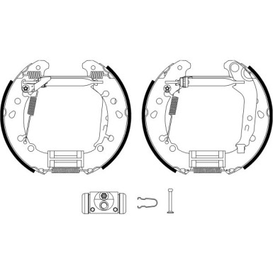 Satz Bremsbacken Toyota Yaris 1.0-1.4 05-11 Shoe Kit Pro 84075000