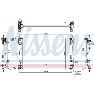 Wasserkühler PKW | FIAT GRANDE PUNTO 1.4i-16V 08 | 617864