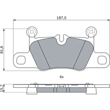Bremsklötze HA | PORSCHE Cayenne 20"17 | 0 986 424 971