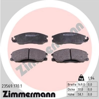 ZIMMERMANN Bremsbeläge