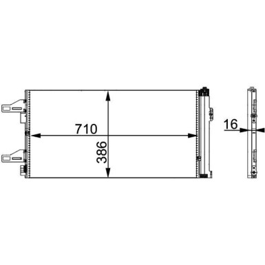 Kondensator, Klimaanlage BEHR Premium Line AC 363 000P