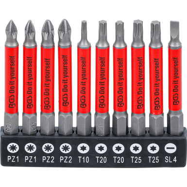 BGS Antirutsch-Bit-Satz magnetisch 70 mm 10-tlg BGS Do it yourself 4831
