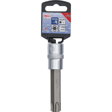 BGS Bit-Einsatz | Länge 100 mm | Antrieb Innenvierkant 12,5 mm (1/2"""") | T-Profil (für Torx) T70 | 4477