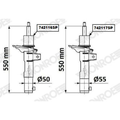 MONROE OESpectrum VA li/re | VW Golf 12 | 742117SP
