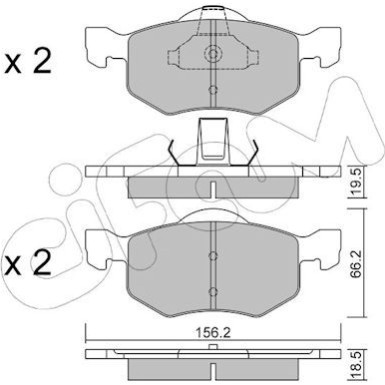 CIFAM Bremsbelagsatz, Scheibenbremse 822-609-0