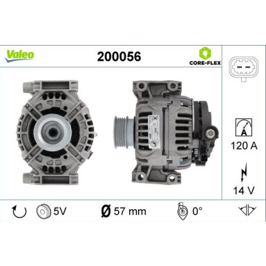 200056 Generator VALEO CORE-FLEX 200056 Generator VALEO CORE-FLEX