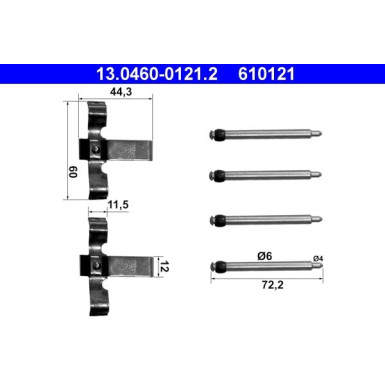 ATE Zubehör, Bremsbeläge 13.0460-0121.2