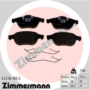 ZIMMERMANN Bremsbeläge ZIMMERMANN Bremsbeläge