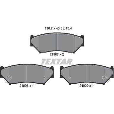 Bremsbelagsatz Suzuki P. Grand Vitara 98- 1,6/2,0 | 2190701