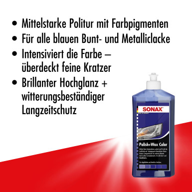Sonax Polish&Wax Color blau 500ml Polish+Wax Color blau 02962000