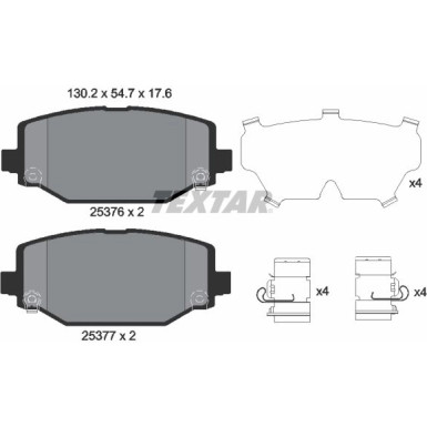 Bremsbelagsatz Chrysler T. Voyager 12 | 2537601