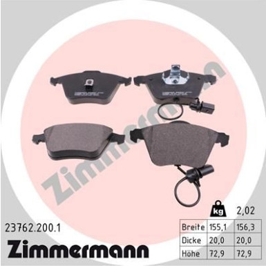 ZIMMERMANN Bremsbeläge
