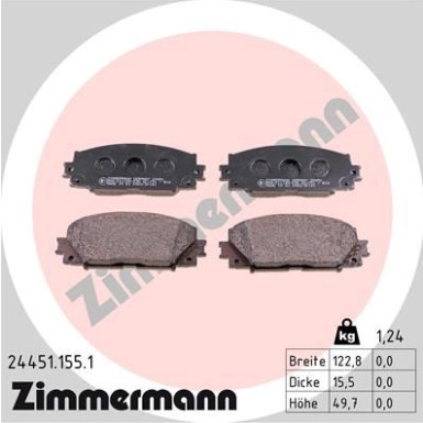 ZIMMERMANN Bremsbeläge ZIMMERMANN Bremsbeläge
