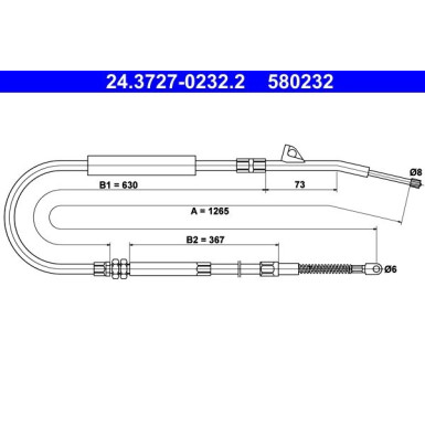 24.3727-0232.2 Seilzug, Feststellbremse