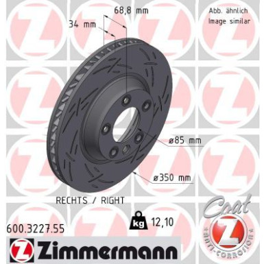 ZIMMERMANN Bremsscheibe | 600.3227.55