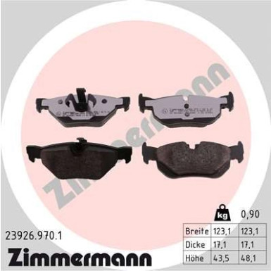 ZIMMERMANN Bremsbeläge 23926.970.1