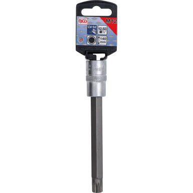 BGS Bit-Einsatz | Länge 140 mm | Antrieb Innenvierkant 12,5 mm (1/2"""") | Innenvielzahn (für XZN) M12 | 5184-M12