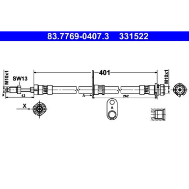 Bremsschlauch | 83.7769-0407.3 Bremsschlauch | 83.7769-0407.3